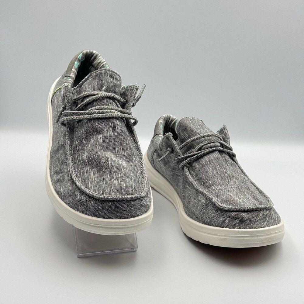 Hey Dude Paul Loafers Men 8 Chambray Grey Slip On Casual Shoes 112293059